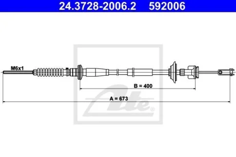 Тросовий привод, привод зчеплення ATE 24.3728-2006.2