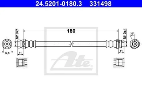 - Гальмівний шланг ATE 24.5201-0180.3