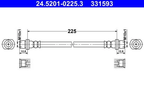 Гальмівний шланг ATE 24.5201-0225.3