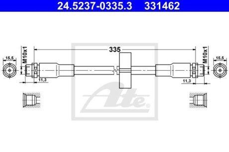 - Гальмівний шланг ATE 24.5237-0335.3