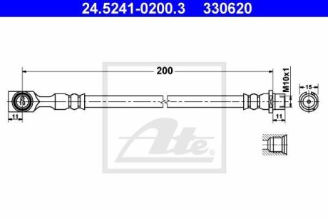- Гальмівний шланг ATE 24.5241-0200.3