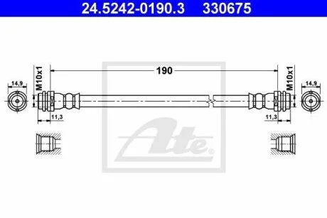 - Гальмівний шланг ATE 24.5242-0190.3