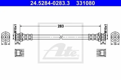 - Гальмівний шланг ATE 24.5284-0283.3