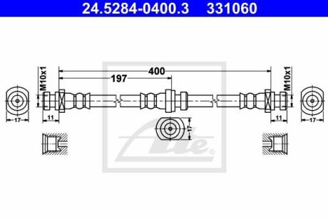- Гальмівний шланг ATE 24.5284-0400.3