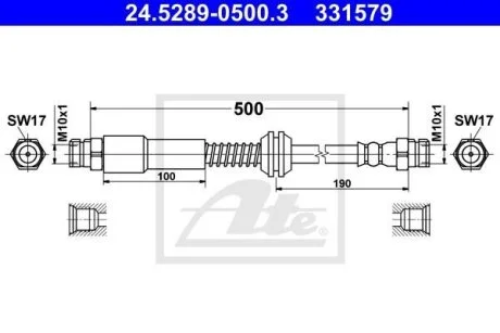 Гальмівний шланг ATE 24.5289-0500.3
