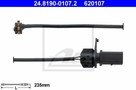 - Датчик зносу гальмівних колодок ATE 24.8190-0107.2