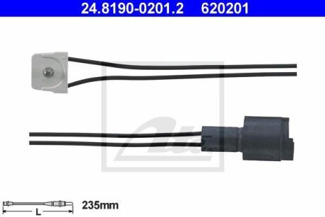 - Датчик зносу гальмівних колодок ATE 24.8190-0201.2