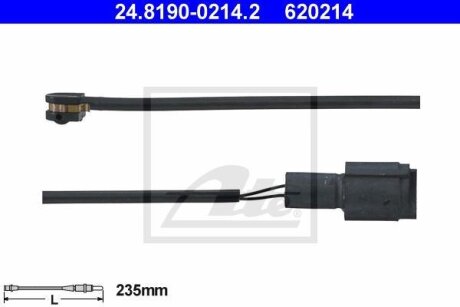 Датчик износа торм. колодок BMW E34/E32 -95 передн.(необх.1) ATE 24.8190-0214.2