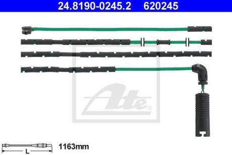 - Датчик зносу гальмівних колодок ATE 24.8190-0245.2