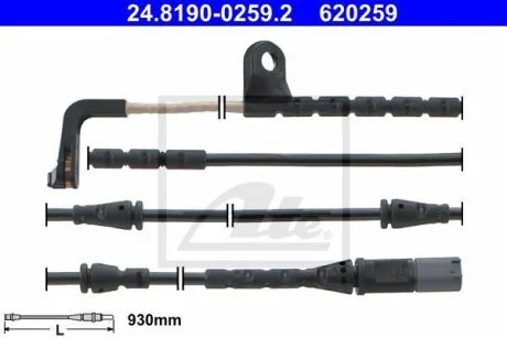- Датчик зносу гальмівних колодок ATE 24.8190-0259.2