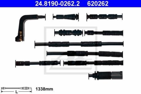 - Датчик зносу гальмівних колодок ATE 24.8190-0262.2