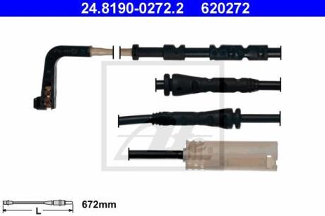 - Датчик зносу гальмівних колодок ATE 24.8190-0272.2