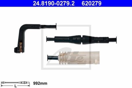 - Датчик зносу гальмівних колодок ATE 24.8190-0279.2