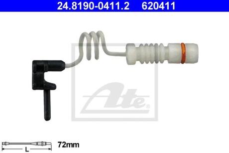 - Датчик зносу гальмівних колодок ATE 24.8190-0411.2