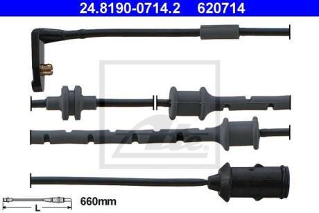 Датчик зносу гальмівних колодок ATE 24.8190-0714.2