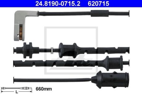 - Датчик зносу гальмівних колодок ATE 24.8190-0715.2