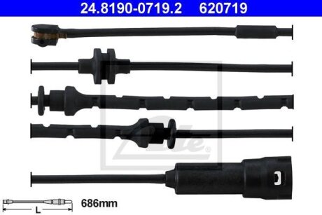 - Датчик зносу гальмівних колодок ATE 24.8190-0719.2