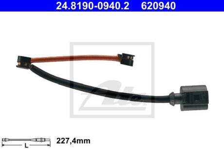- Датчик зносу гальмівних колодок ATE 24.8190-0940.2