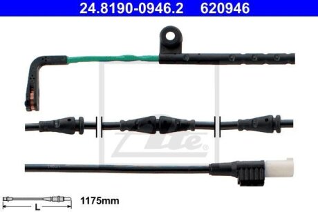 Датчик износа торм. колодок LAND ROVER DISCOVERY 06- перед. ATE 24.8190-0946.2