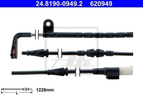 - Датчик зносу гальмівних колодок ATE 24.8190-0949.2