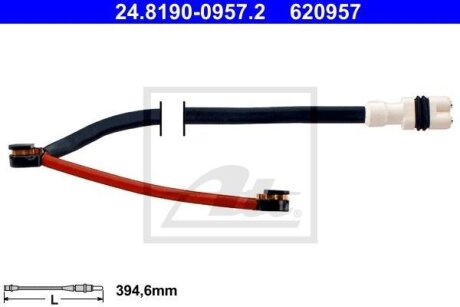 - Датчик зносу гальмівних колодок ATE 24.8190-0957.2