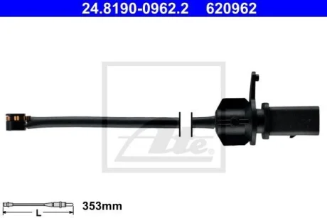 Конт. попер. сигналу, знос гальм. накл. ATE 24.8190-0962.2
