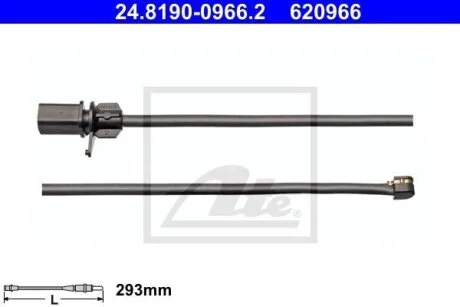 Датчик зносу,гальм.колодки ATE 24.8190-0966.2