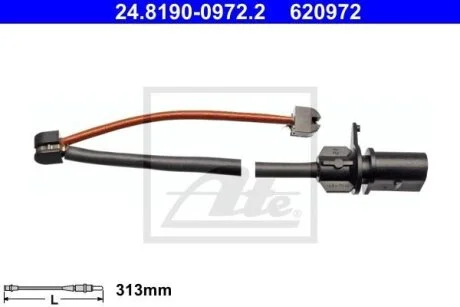 Датчик зносу,гальм.колодки ATE 24.8190-0972.2