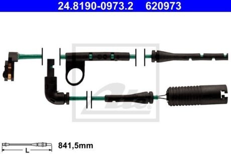 Датчик зносу гальмівних колодок ATE 24.8190-0973.2