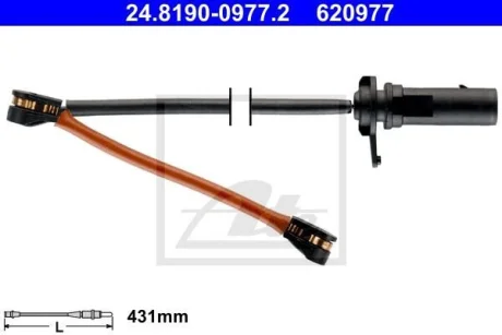 Конт. попер. сигналу, знос гальм. накл. ATE 24.8190-0977.2