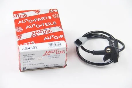 Датчик ABS передн Лів/Прав CITROEN BERLINGO, BERLINGO MULTISPACE, BERLINGO/MINIVAN, C4 GRAND PICASSO I, C4 PICASSO I PEUGEOT PARTNER, PARTNER TEPEE, PARTNER/MINIVAN 1.6-Electric 10.06- AUTLOG AS4392