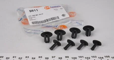 Клипсы крепл. обшивки зад. двери, Sprinter / Vito 638, (пласт.), (черная) AUTOTECHTEILE 100 9811