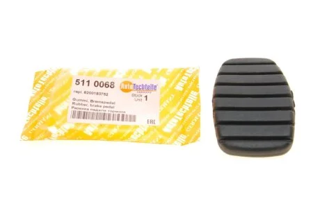 Резинка педали тормоза Renault Clio 98- / Kangoo 97- / Laguna 01-07 / Trafic 01- AUTOTECHTEILE 511 0068
