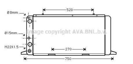 Радиатор охлаждения двигателя AUDI80/90/COUP/CABR 86-91 (Ava) AVA COOLING AI 2026