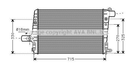 Интеркулер AUDI A6/S6 (C5) (01-) (AVA) AVA COOLING AI 4136