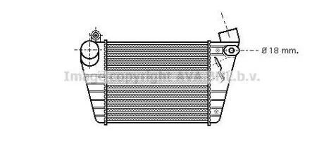 Интеркулер Audi A3 (96-)/Seat Leon (02-)/Skoda Octavia (01-)/VW Golf (96-) 1.8T, AVA COOLING AI 4185