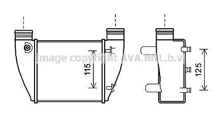AVA AUDI Інтеркулер A4 B7 04-, SEAT AVA COOLING AI 4364