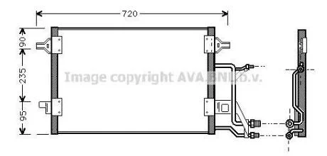 AVA VW Радіатор кондиціонера (конденсатор) Audi A6 97- AVA COOLING AI5176
