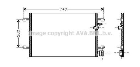 AVA VW радіатор кондиціонера Audi A6 04- AVA COOLING AI5237