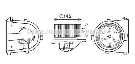 Електродвигун, компресор салону AVA COOLING AI8376