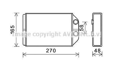 AVA AUDI Радіатор опалення A6 / ALLROAD HEATER AVA COOLING AIA 6393