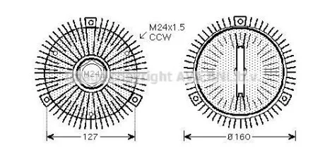 Муфта, вентилятор радіатора AVA COOLING AI C286
