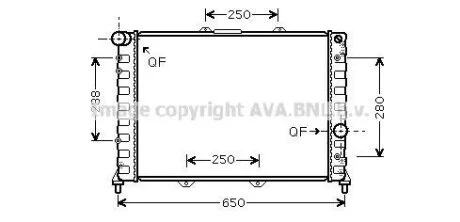 Радіатор, система охолодження двигуна AVA COOLING ALA 2091