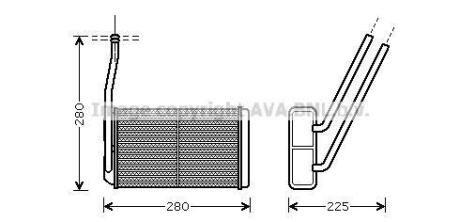 Радиатор отопителя салона LAND ROVER FREELANDER 97- AVA COOLING AU 6177