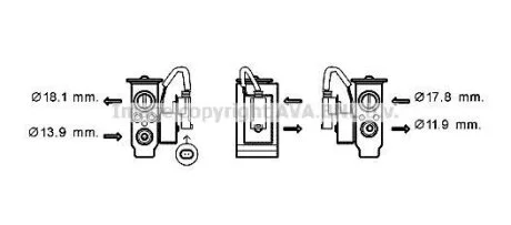 Розширювальний клапан, система кондиціонування повітря AVA COOLING BW1431