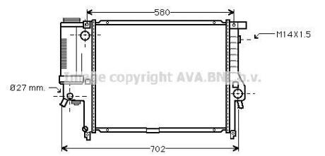 AVA BMW Радіатор охолодження 5 E34 1.8/2.5 AVA COOLING BW 2121