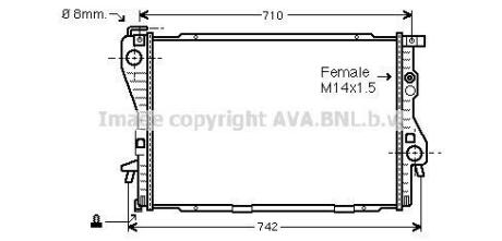 AVA BMW Радіатор охолодження 5 E39,7 E38 520/750 AVA COOLING BW 2176
