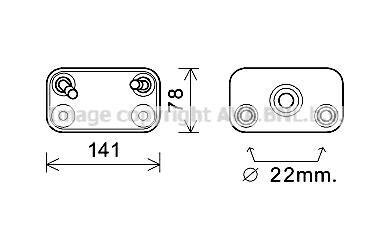 Радіатор масляний КПП X5 E53 (00-) AVA AVA COOLING BW 3406