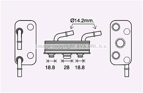 Радіатор масляний КПП BMW 3 E46 (98-) AVA AVA COOLING BW3559