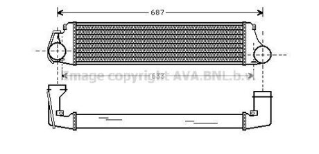 Интеркулер BMW 3 (E46) 320 d, 330 d 04.98- AVA COOLING BW 4207